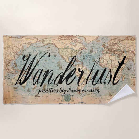 Serviette De Plage Vacances de mariage sur mesure (Devant)