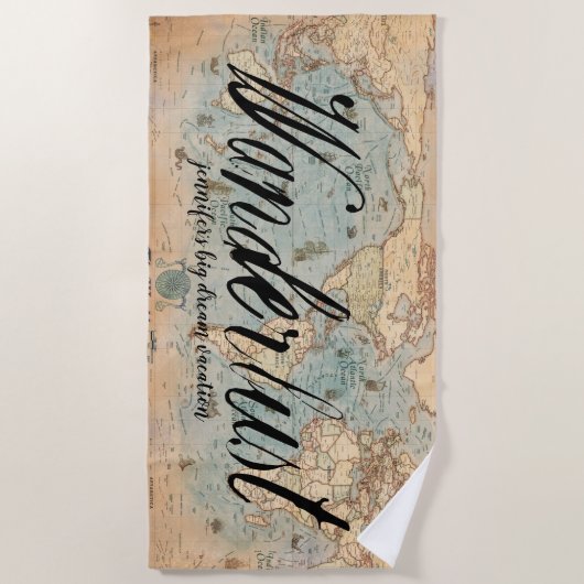 Serviette De Plage Vacances de mariage sur mesure (Devant)