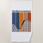 Serviette De Plage Vacances d'été à cheval Rollercoaster Retro (Devant)