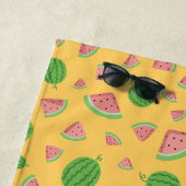 Serviette De Plage Vacances d'été amusantes pastèque (En situation)