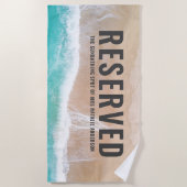 Serviette De Plage Vacances d'été en mer et en sable réservées (Devant)