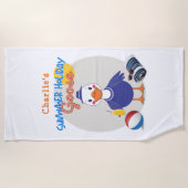 Serviette De Plage Vacances d'été Goose mignonne Personnalisé (Devant)