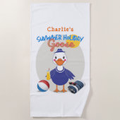 Serviette De Plage Vacances d'été Goose mignonne Personnalisé (Devant)