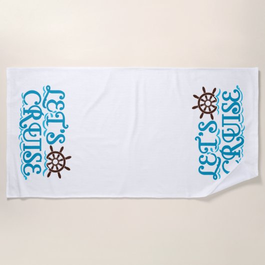 Serviette De Plage Vacances en bateau de croisière (Devant)