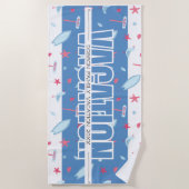 Serviette De Plage Vacances en famille (Devant)