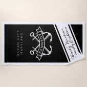 Serviette De Plage Vacances en famille Destination, année et nom (Devant)