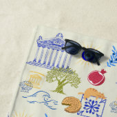 Serviette De Plage Vacances en Grèce Minimalisme (En situation)
