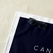 Serviette De Plage Vacances en lune de miel Destination, année et nom (En situation)