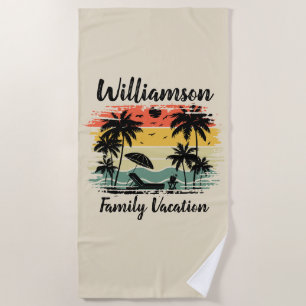 Serviette De Plage Vacances familiales personnalisées