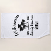 Serviette De Plage Vacances familiales personnalisées (Devant)