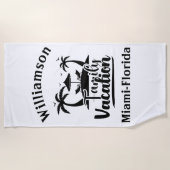 Serviette De Plage Vacances familiales personnalisées (Devant)