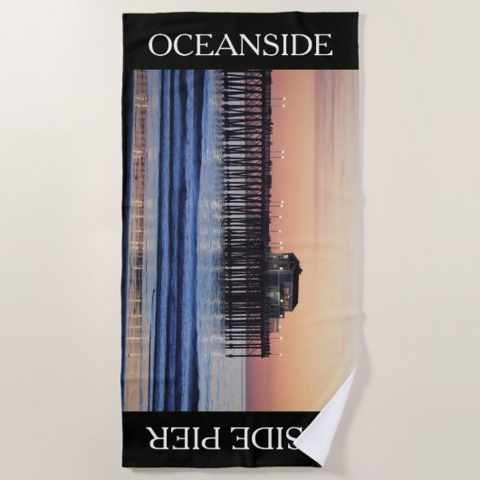 Serviette De Plage Vacances Oceanside Pier Cali (Devant)