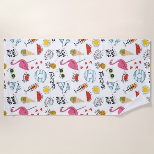 Serviette De Plage Vacay d'été (Devant)