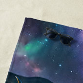 Serviette De Plage Vache Highland Under The Stars (En situation)