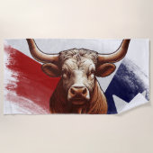 Serviette De Plage Vache longhorne du Texas (Devant)