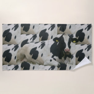 Serviette de plage vache néerlandaise à motif de v