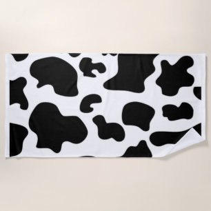 Serviette De Plage Vache noire et blanche