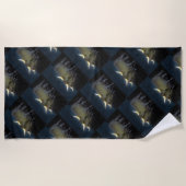 Serviette De Plage Vaches Highland Qui Jaillissent Dans L'Ombre, Serv (Devant)