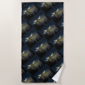 Serviette De Plage Vaches Highland Qui Jaillissent Dans L'Ombre, Serv (Devant)