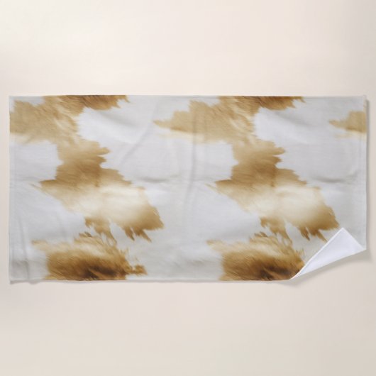 Serviette De Plage Vachette blanche de l'Ouest (Devant)