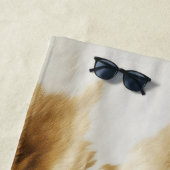 Serviette De Plage Vachette blanche de l'Ouest (En situation)