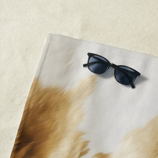 Serviette De Plage Vachette blanche de l'Ouest (En situation)