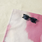 Serviette De Plage Vachette blanche rose pâle (En situation)