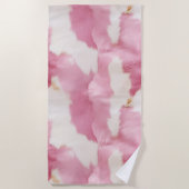 Serviette De Plage Vachette blanche rose pâle (Devant)