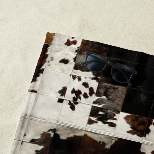 Serviette De Plage Vachette Brown rustique (En situation)