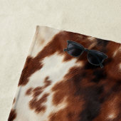 Serviette De Plage Vachette de l'Ouest à la crème Brown (En situation)