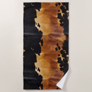 Serviette De Plage Vachette noire Brown du sud-ouest