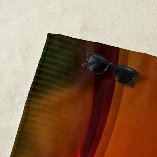 Serviette De Plage Vague de feu (En situation)