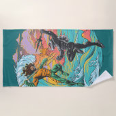 Serviette De Plage Vague marémotrice Aquaman & Black Manta (Devant)