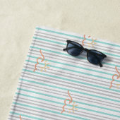 Serviette De Plage Vague Rayon de Soleil (En situation)