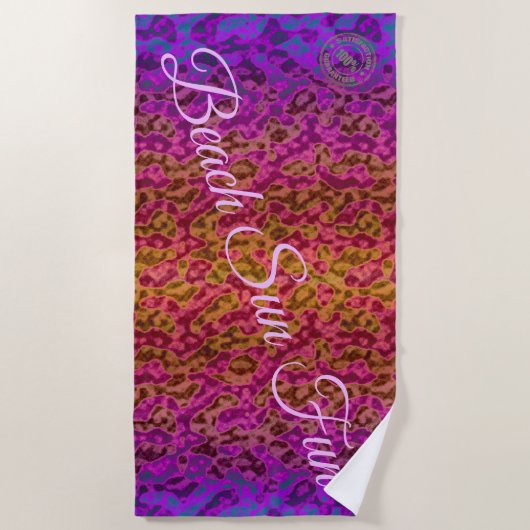 Serviette De Plage Vagues branchées (Devant)