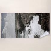 Serviette De Plage Vagues côtières déferlantes (Devant)