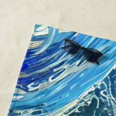 Serviette De Plage Vagues de l'océan bleu (En situation)