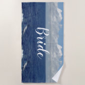 Serviette de plage Vagues de l'océan de la mariée (Devant)