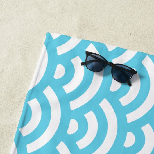Serviette De Plage Vagues géométriques (En situation)