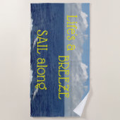 Serviette de plage Vagues océaniques (Devant)