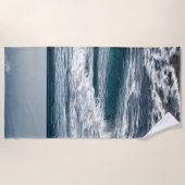 Serviette De Plage Vagues océaniques estivales (Devant)
