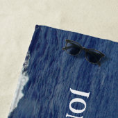 Serviette de plage Vagues océaniques Évasion de lu (En situation)