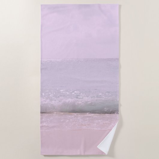 Serviette De Plage Vagues océaniques Pastel doux 5 (Devant)