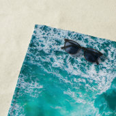 Serviette De Plage Vagues sur la plage de sable (En situation)