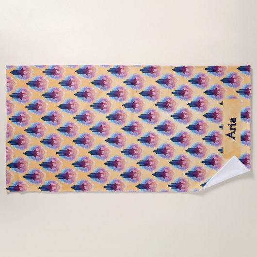 Serviette De Plage Vaisseau spatial (Devant)