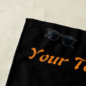 Serviette De Plage Vampire Chat et Assistant Citrouille Halloween Sur (En situation)