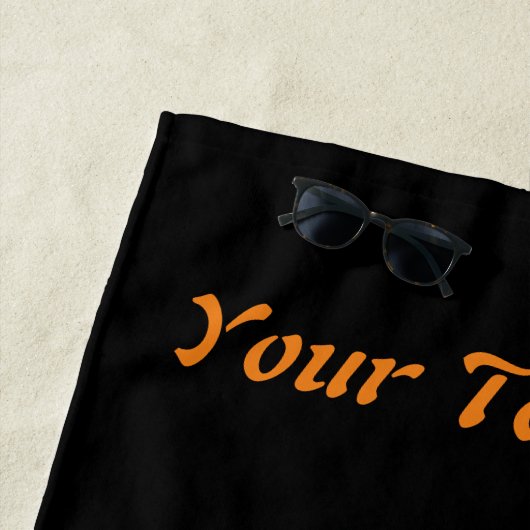 Serviette De Plage Vampire Chat et Assistant Citrouille Halloween Sur (En situation)