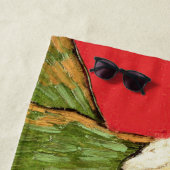Serviette De Plage Van Gogh - Autoportrait avec l'oreille bandée et p (En situation)