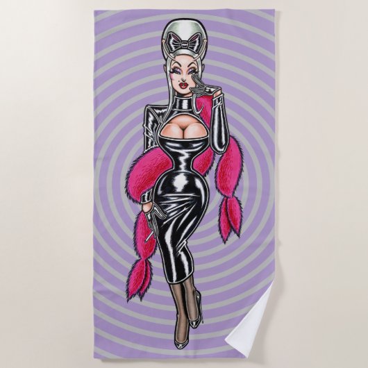 Serviette De Plage Vana DeVinyl™/Déesse de la Glamour (Devant)