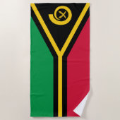 Serviette De Plage Vanuatu Drapeau Splendide patriotique (Devant)